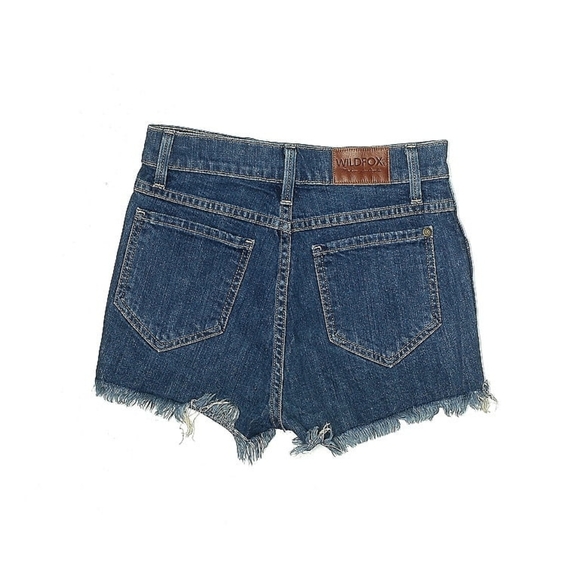 Wildfox High Rise Denim Cutoff Shorts – Medium Wash, Size 24 - Picture 3 of 4